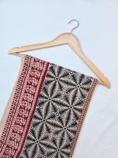 Beach Wrap Pareo, Hand Block Printed Cotton Sarong, Long Scarf, Large Sarong,