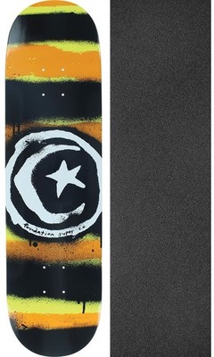 Foundation Skateboards Star & Moon Distress 8.25'' Skateboard Deck + griptape