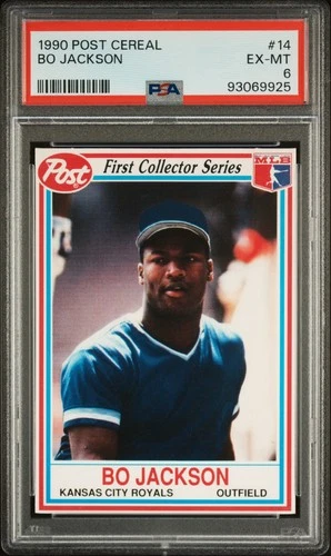 1990 Post Cereal #14 Bo Jackson Kansas City Royals PSA 6 EX-MINT New Slab! - Picture 1 of 2