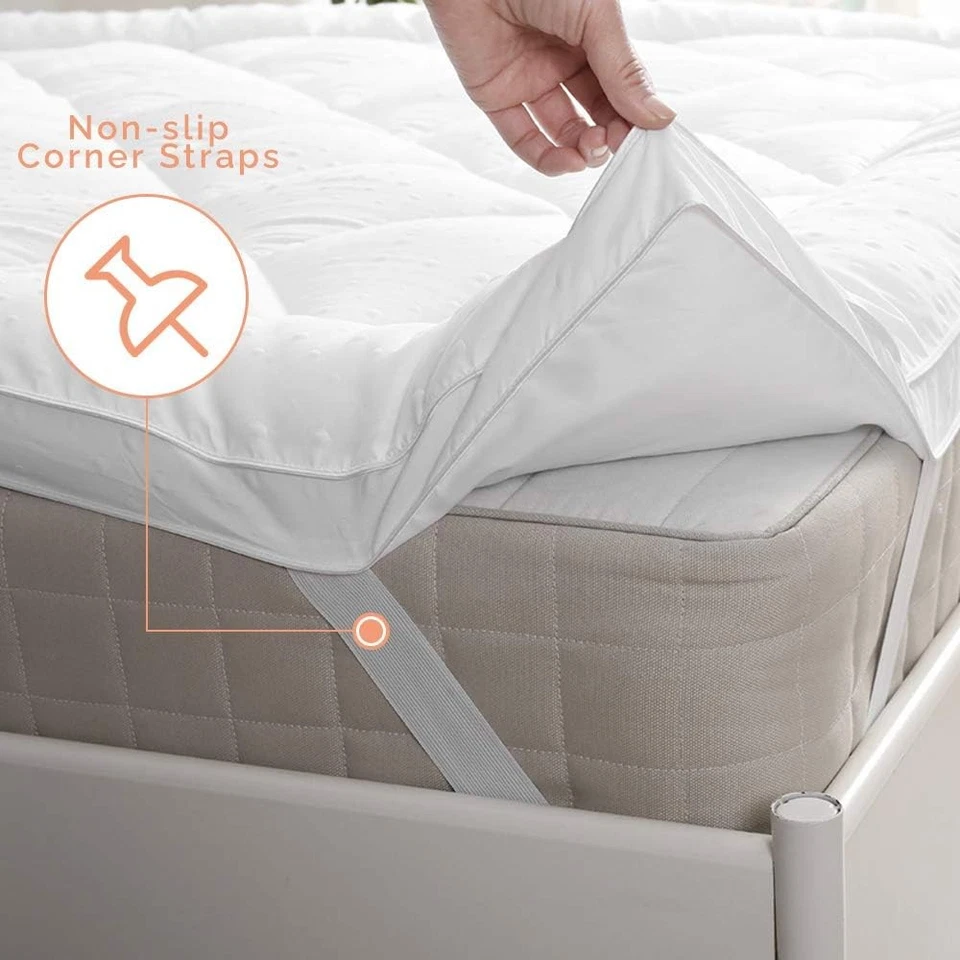 Matratzen Topper 200x200cm weich Mikrofaser hypoallergen für Boxspringbett/Gäste - Bild 2 von 4