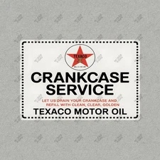 Vintage Texaco Crankcase Service Metal Sign Gas Station Memorabilia #652640
