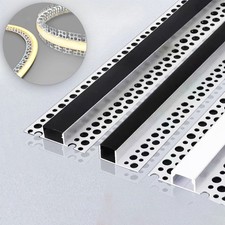 10Pcs 1M Plaster in Recessed Drywall LED Channel Fully Bendable Aluminum Profile