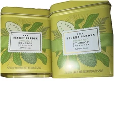 THE SECRET GARDEN 🫖 ORGANIC SOURSOP  GREEN TEA 🫖 100 tea bags = 2 tins