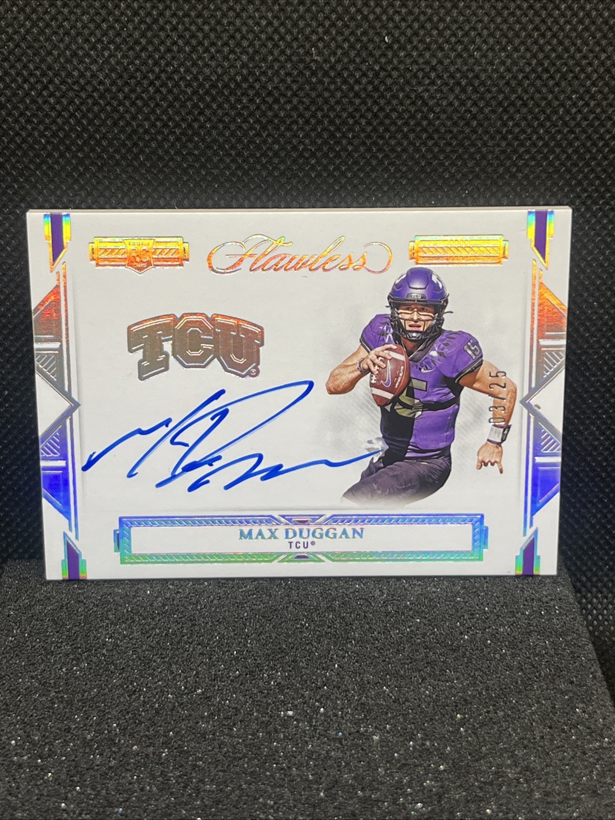 Max Duggan Panini Select Draft Picks Rookie Signatures #MAX Silver