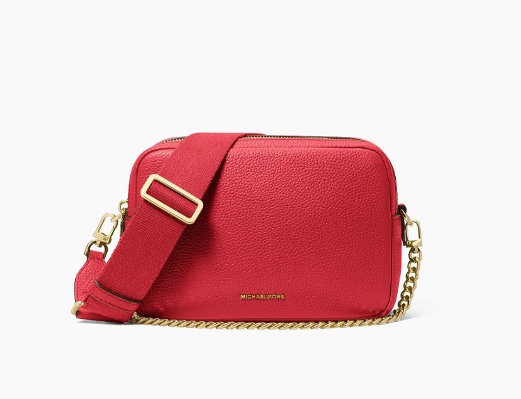 Michael Kors NWT BRYANT Double Zip Md Camera Crossbody Bag -