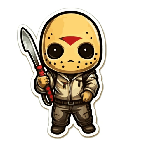 Jason Voorhees Friday the 13th Chibi Horror Scary Self Adhesive Vinyl Sticker