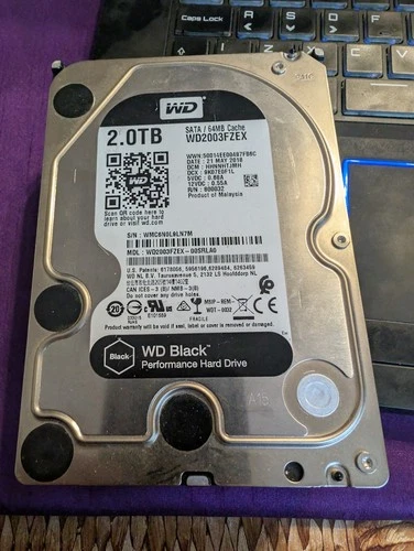 2TB Western Digital WD Black WD2003FZEX 3.5" Desktop performance Hard Drive