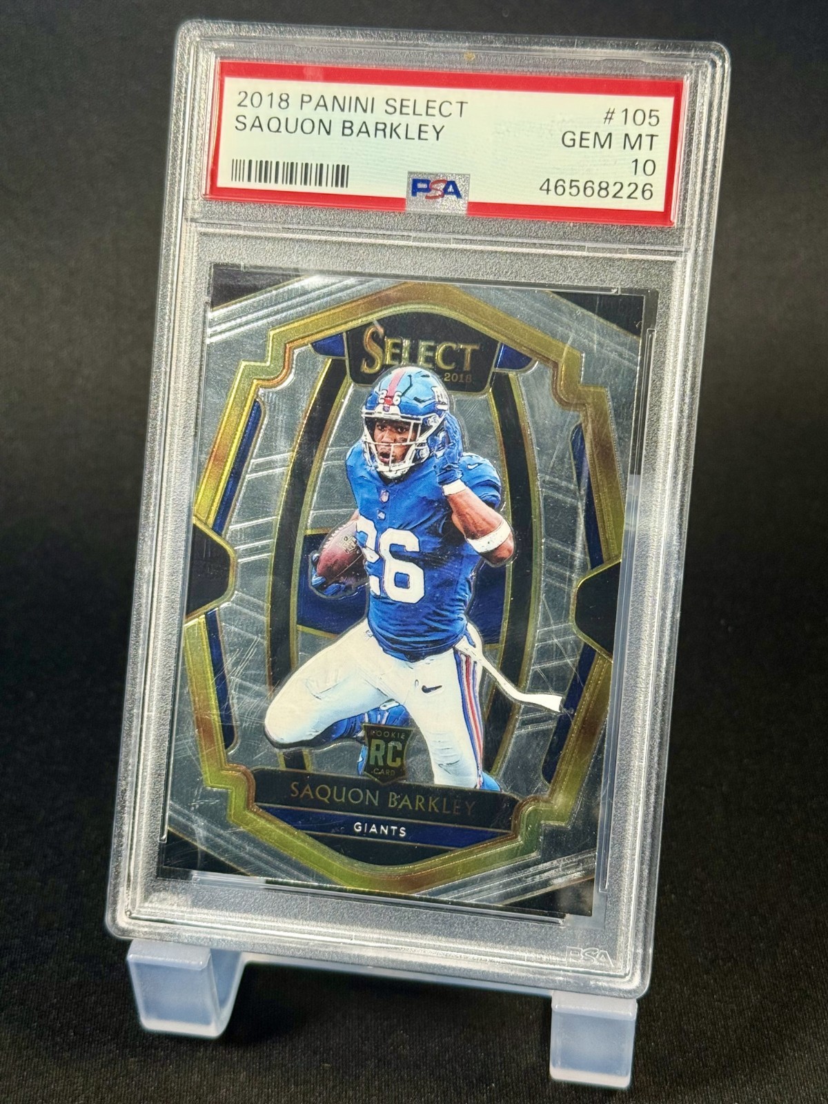 2018 Panini Select Saquon Barkley RC PSA GEM 10 Rookie #105