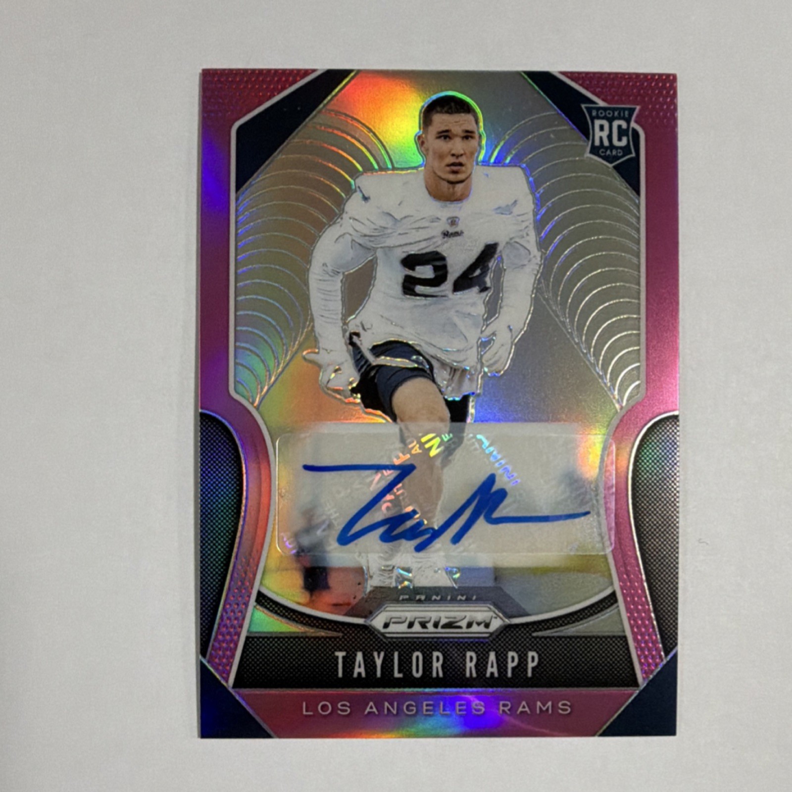 Taylor Rapp Panini Prizm #385 Autograph-Pink Prizm