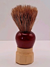 Vintage Barber SHAVING brush OPAL B194 4 inches Cream Bottom/Dark Red Top