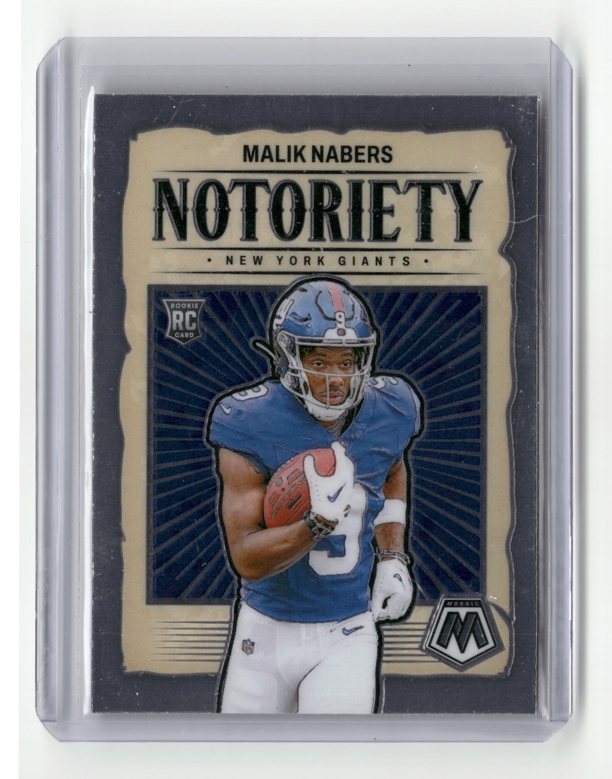 2024 Panini Mosaic Notoriety #23 Malik Nabers New York Giants RC Insert