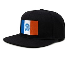 New York City Flag Hat Men - Snapback Trucker Baseball Cap (Black Flatbill)