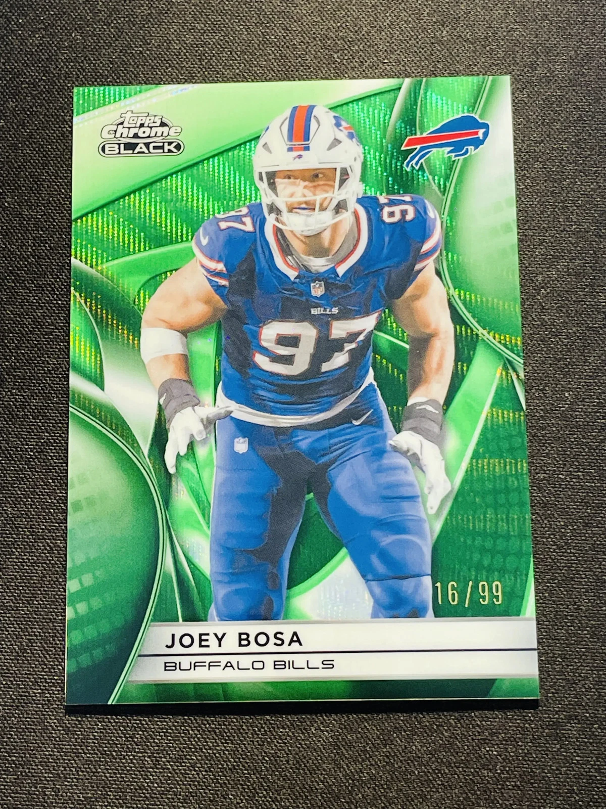 2025 Chrome Black Joey Bosa #15 Green Wave Refractor /99