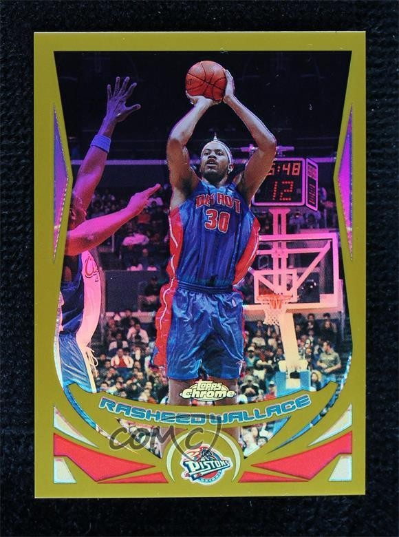 2004-05 Topps Chrome Gold Refractor 63/99 Rasheed Wallace #33 5l2