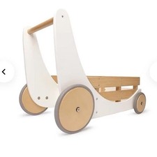Kinderfeets 2-in-1 Wooden Cargo Walker Cart Wagon Toddlers Children Push Toy
