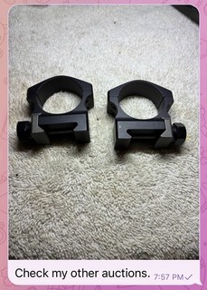 Nightforce Rings 30mm Low USA Steel Used No Box Or Paperwork. See Pics