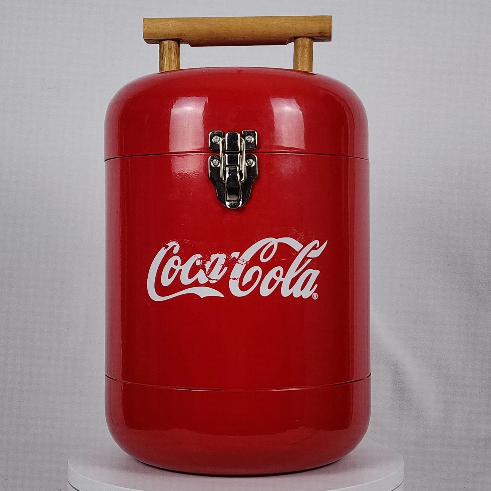 Vtg Coca-Cola 9"x16" Mini Red Metal Barrel Cooler/Tailgate Ice Chest -Paint Loss
Opens in a new wind