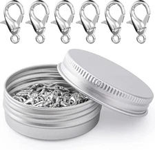 100PCS Lobster Clasps, Metal Alloy Small Lobster Claw Clasps, Weico Lobster Clip