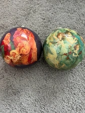 Set of 5 Christmas C & F Enterprises 1997 Ornaments