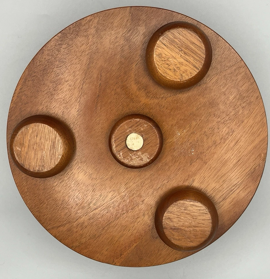 Vintage Wooden Foot Stool Round Embroidered Floral 26cm 10” Diameter - Image 4 of 4