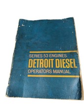 Vintage Detroit Diesel Series 53 Engines Operators Manual Oem Shop Book Vintage Detroit Diesel Series 53 Engines Operators Manual Oem Shop Book
