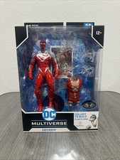 McFarlane DC Multiverse JLA SUPERMAN  Red  PLATINUM EDITION Plastic Man BAF MIP