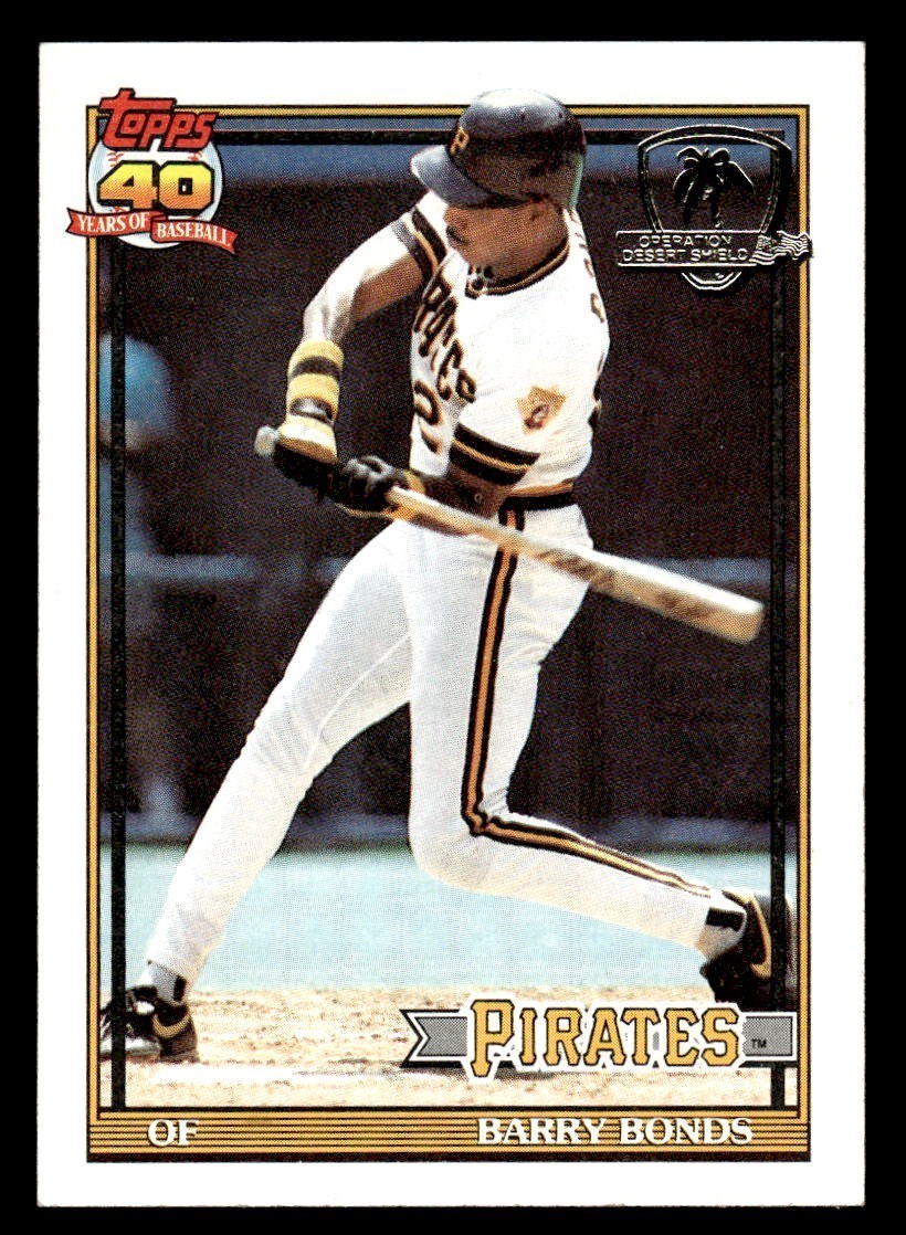 1991 Topps Desert Shield Baseball #570 Barry Bonds NM *f2
