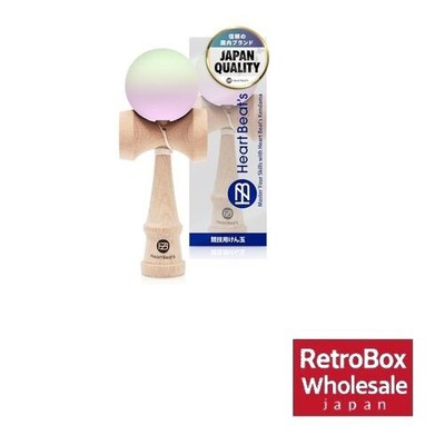Modern Pastell Kendama zweifarbig gelb-grün/helllila [Herzschläge]
