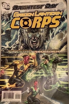 DC Comics Vintage 2011 Brightest Day Green Lantern Corps #54 Sinestro vs Rayner