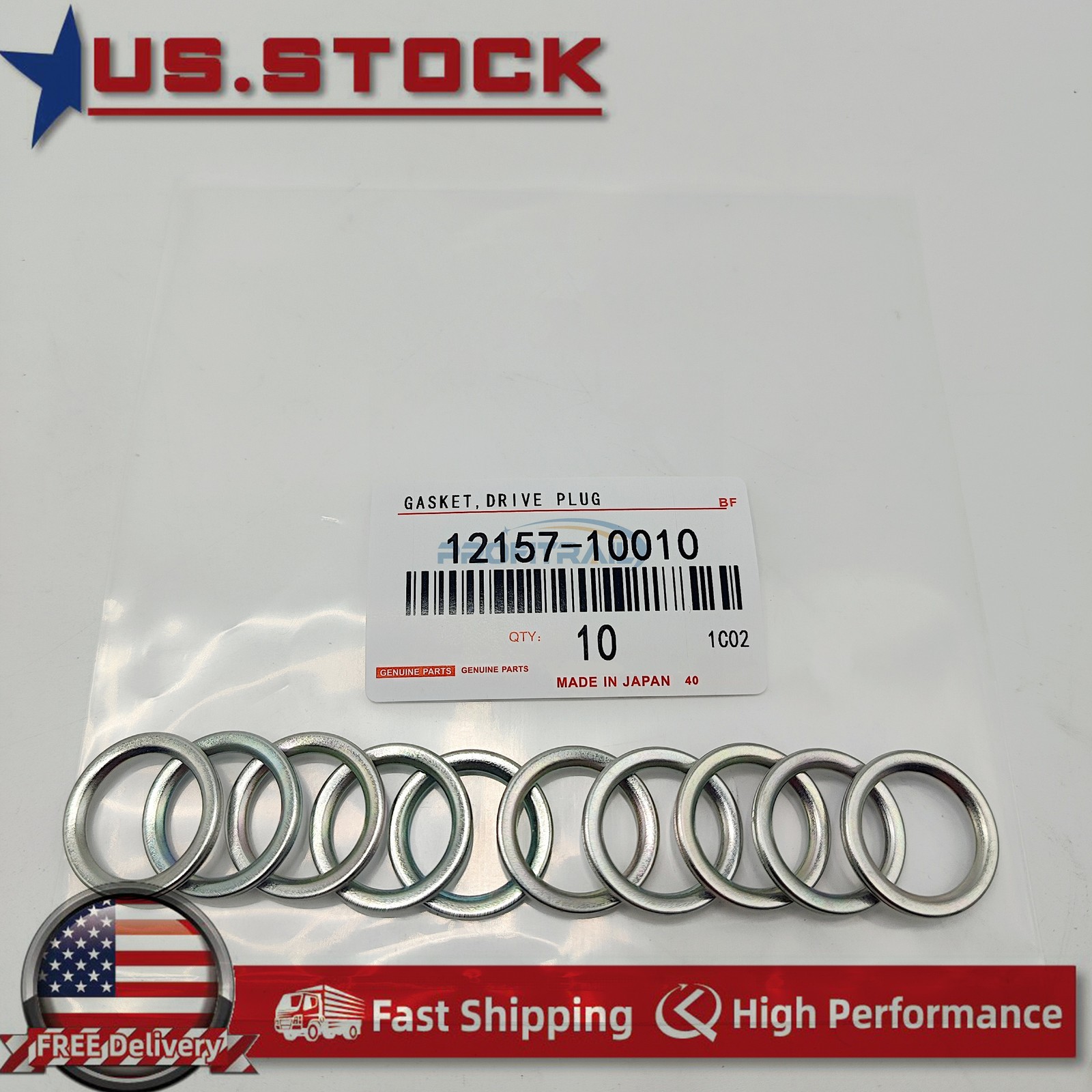 OEM For Toyota Lexus Differential Drain Plug Gasket 12157-10010 [10 PCS]-