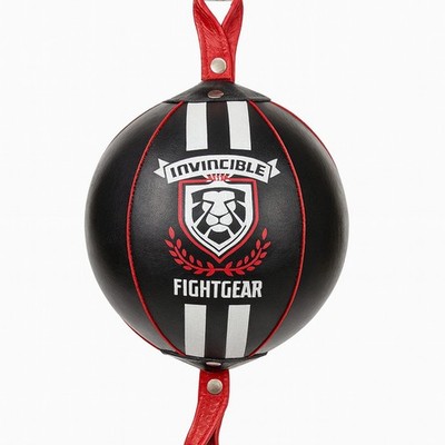 Invincible Professional Leather Double End Boxing Bag with Bungee Cords
