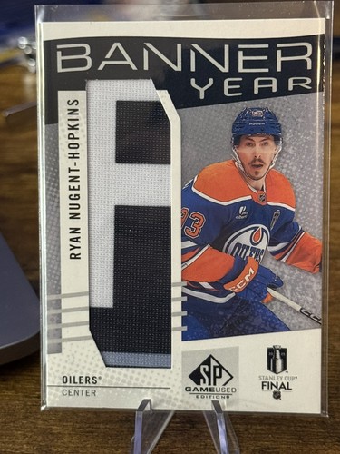 Ryan Nugent-Hopkins #BYSC-RN 2025 SP Game Used Stanley Cup Finals Banner Year Relic card
