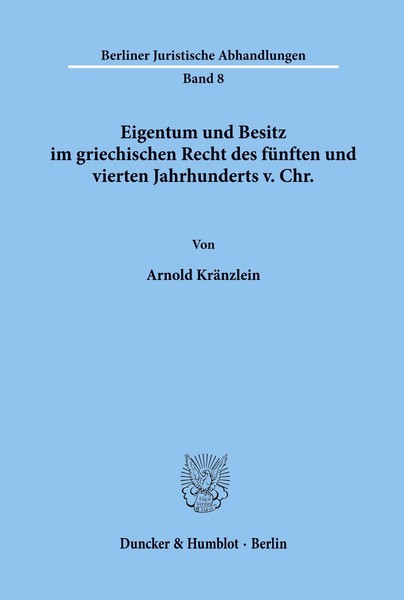 Eigentum Und Besitz Im Griechischen Recht Des FüNften Und Vierten Jahrhunderts V-image