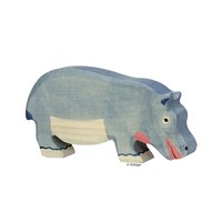 Holztiger Holzfigur Nilpferd Holzspielzeug