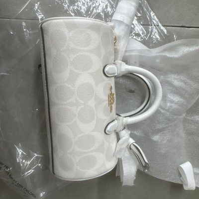 NWT COACH CK689 Lacey Crossbody In Signature Canvas Gold Satchel Shoulder Bag