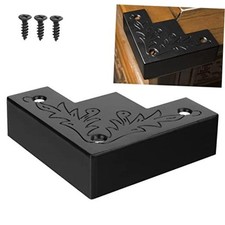 Metal Corner Protector 3.3 3.3 1 in Decorative Wood Funiture 4pcs Black