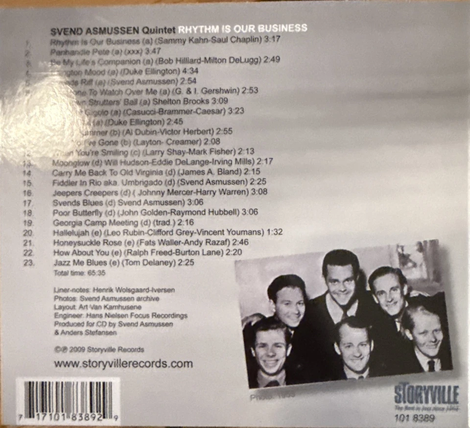 Svend Asmussen ‘Rhythm Is Our Business’ CD Digipak EX Condition - Image 2 of 3