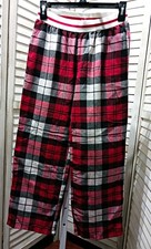 Art Class Unisex Kids Pajama Pants Size L Plaid Flame Resistant Elastic Waist