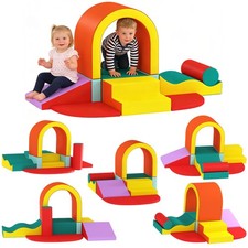 AIYAPLAY Kids Soft Play Set, 10PCs Soft Play Equipment for Toddlers