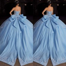 Sky Blue Bow for Quinceanera Dress Ball Gown Sweet 15 16 Party Dress Accessories