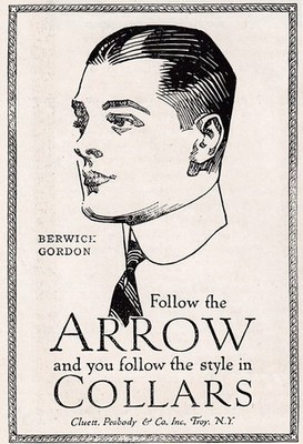 1920 Arrow Collars: Follow the Arrow Vintage Print Ad