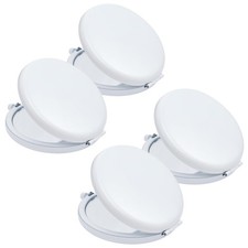 MLLXX Compact Mirror Round Metal 1X/2X Magnifying for Purse Travel - Set of 4