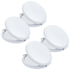 MLLXX Compact Mirror Round Metal 1X/2X Magnifying for Purse Travel - Set of 4
