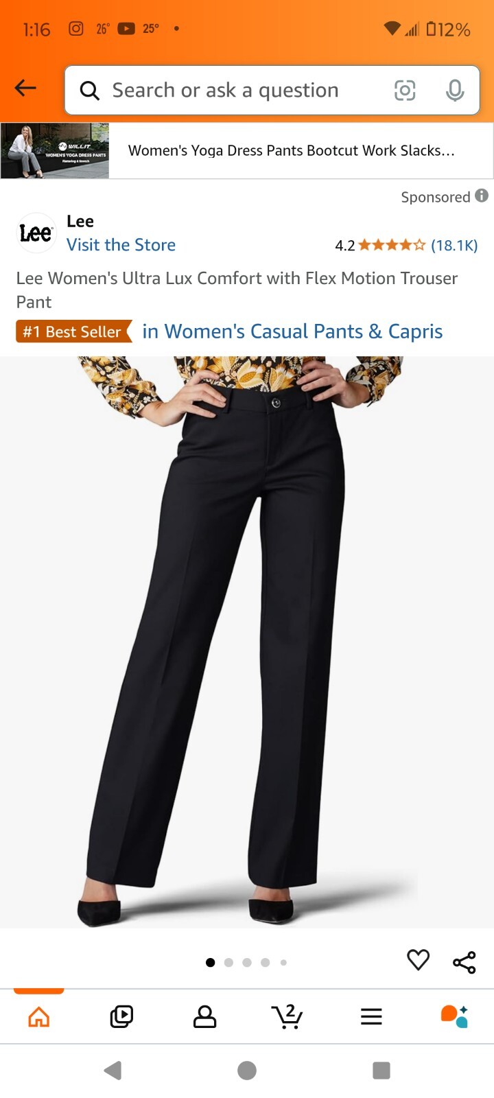 New Levi Ultra Fux Comfort Trousers Size 2 Short Leg