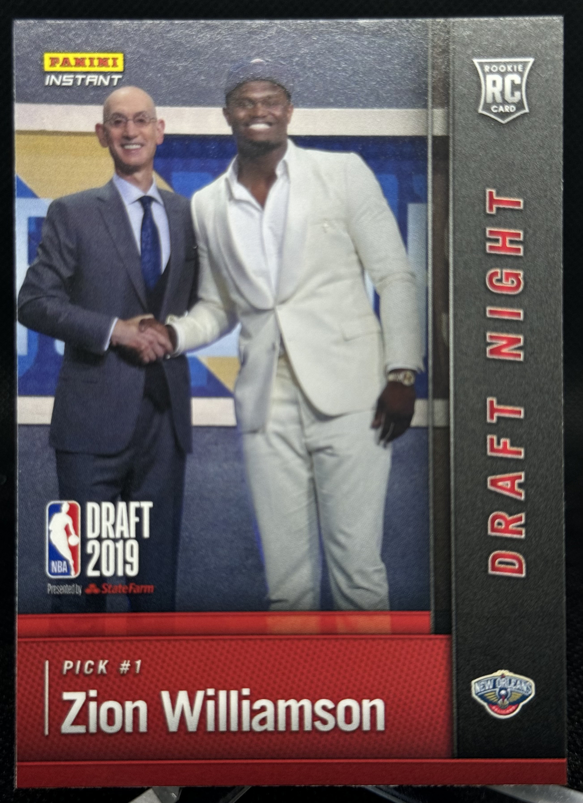 2019-20 Panini Instant NBA Draft Night #DN-ZW Zion Williamson