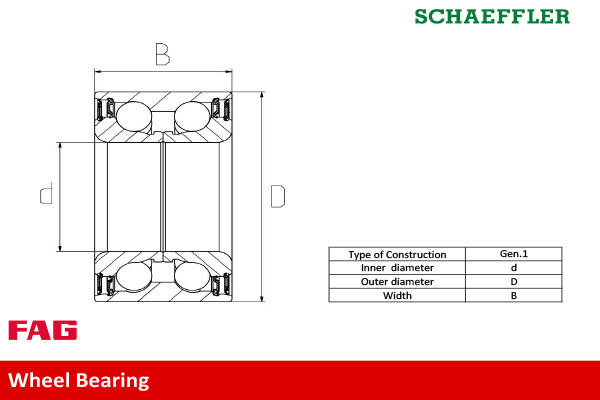 713 6122 70 FAG Wheel Bearing Kit for PORSCHE