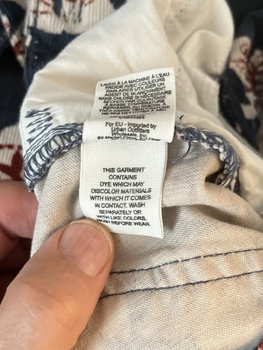 Free People Womens Blue White Red floral Thin Wale corduroy skinny pants Size 25 - Bild 8 von 9