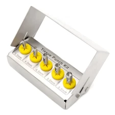 Dental Tissue Punch Kit, 5 Pieces, Sizes 3.5mm, 4.0mm, 4.5mm, 5.0mm, 5.5mm