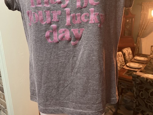 90's No Boundaries Today May Be Your Lucky Day Graphic T-Shirt Juniors Size XL - Picture 8 of 10