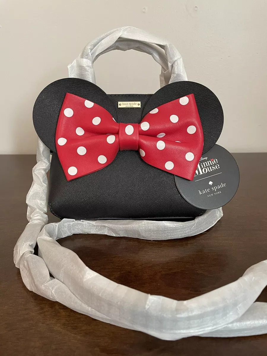 kate spade new york Minnie Mouse Mini Maise Leather Hand Bag Black